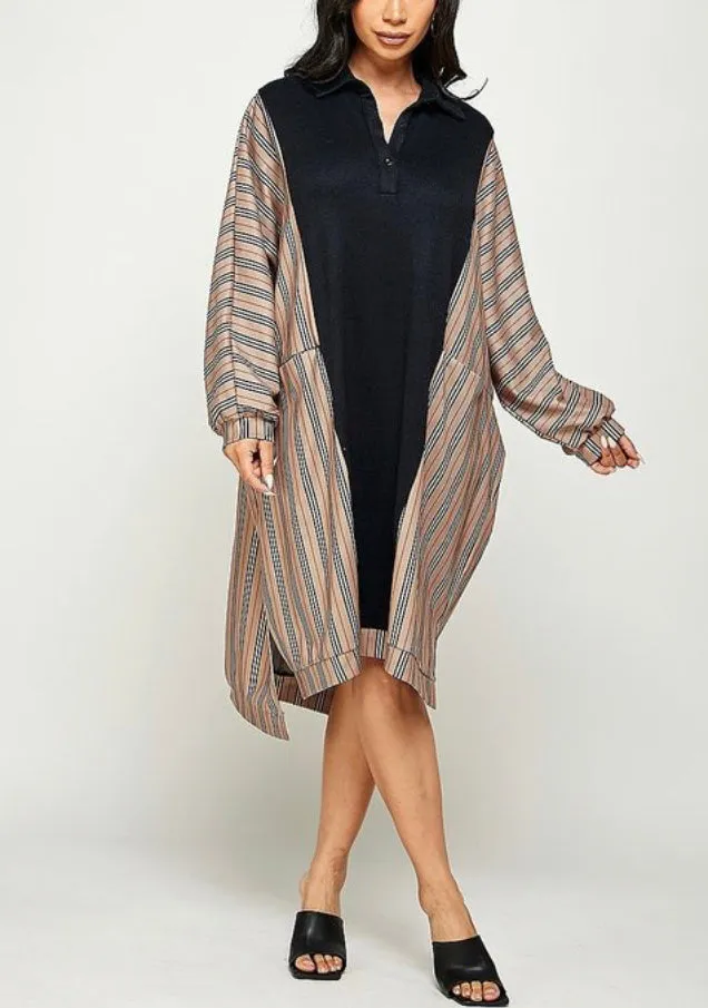 Color Block Oversized Dress