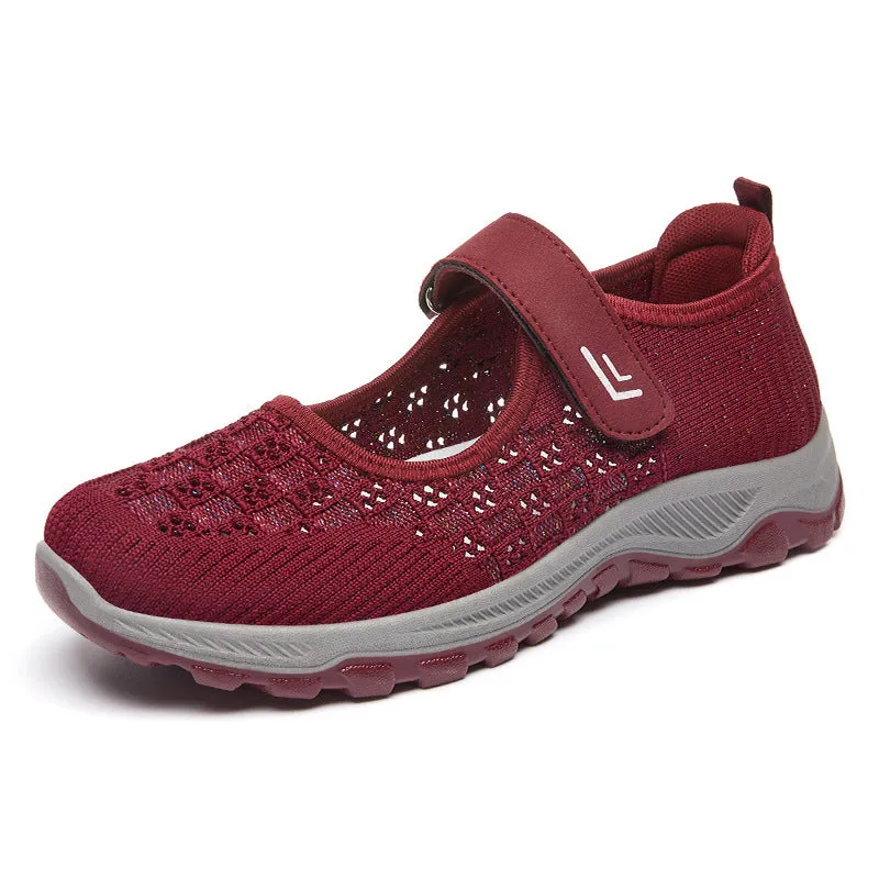 Comfortable Casual Retro Slip-On Sneakers with Knitted Design