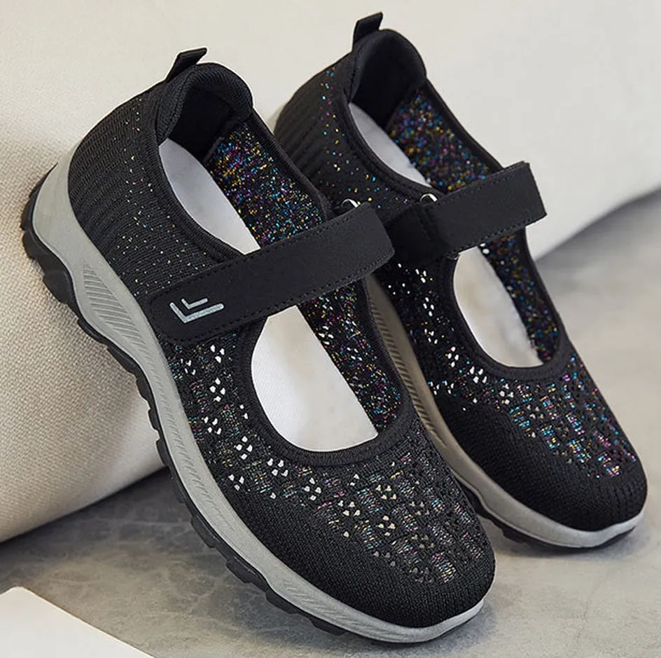 Comfortable Casual Retro Slip-On Sneakers with Knitted Design