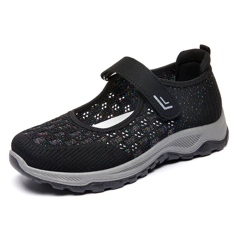 Comfortable Casual Retro Slip-On Sneakers with Knitted Design