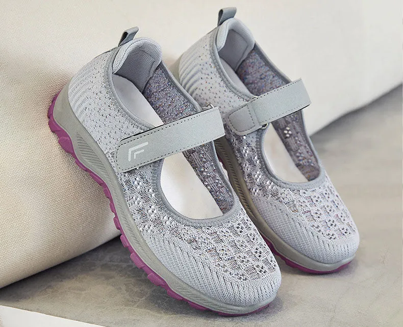 Comfortable Casual Retro Slip-On Sneakers with Knitted Design