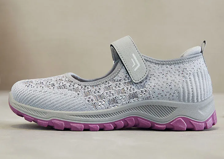 Comfortable Casual Retro Slip-On Sneakers with Knitted Design