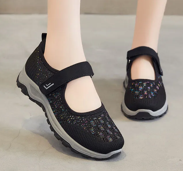 Comfortable Casual Retro Slip-On Sneakers with Knitted Design