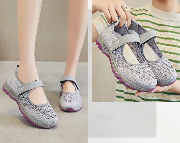 Comfortable Casual Retro Slip-On Sneakers with Knitted Design