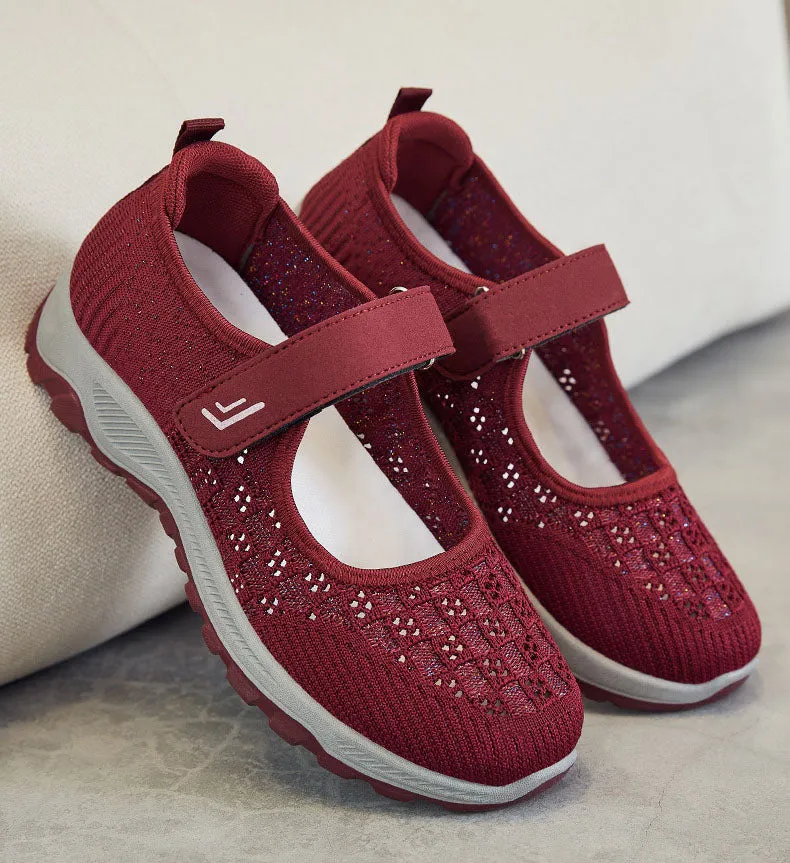 Comfortable Casual Retro Slip-On Sneakers with Knitted Design