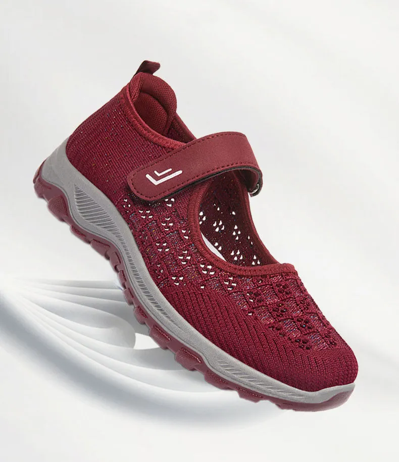 Comfortable Casual Retro Slip-On Sneakers with Knitted Design