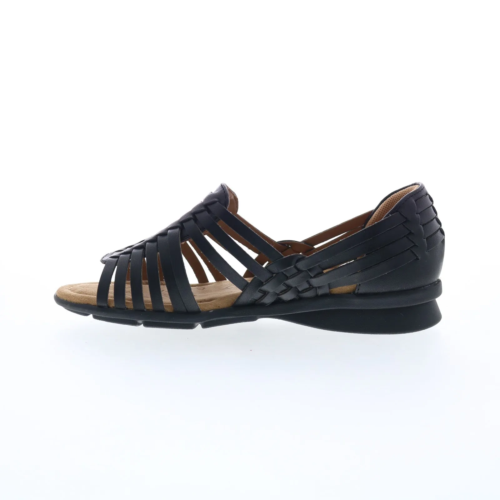 Comfortiva Putnam CT0037001 Womens Black Wide Leather Loafer Flats Shoes
