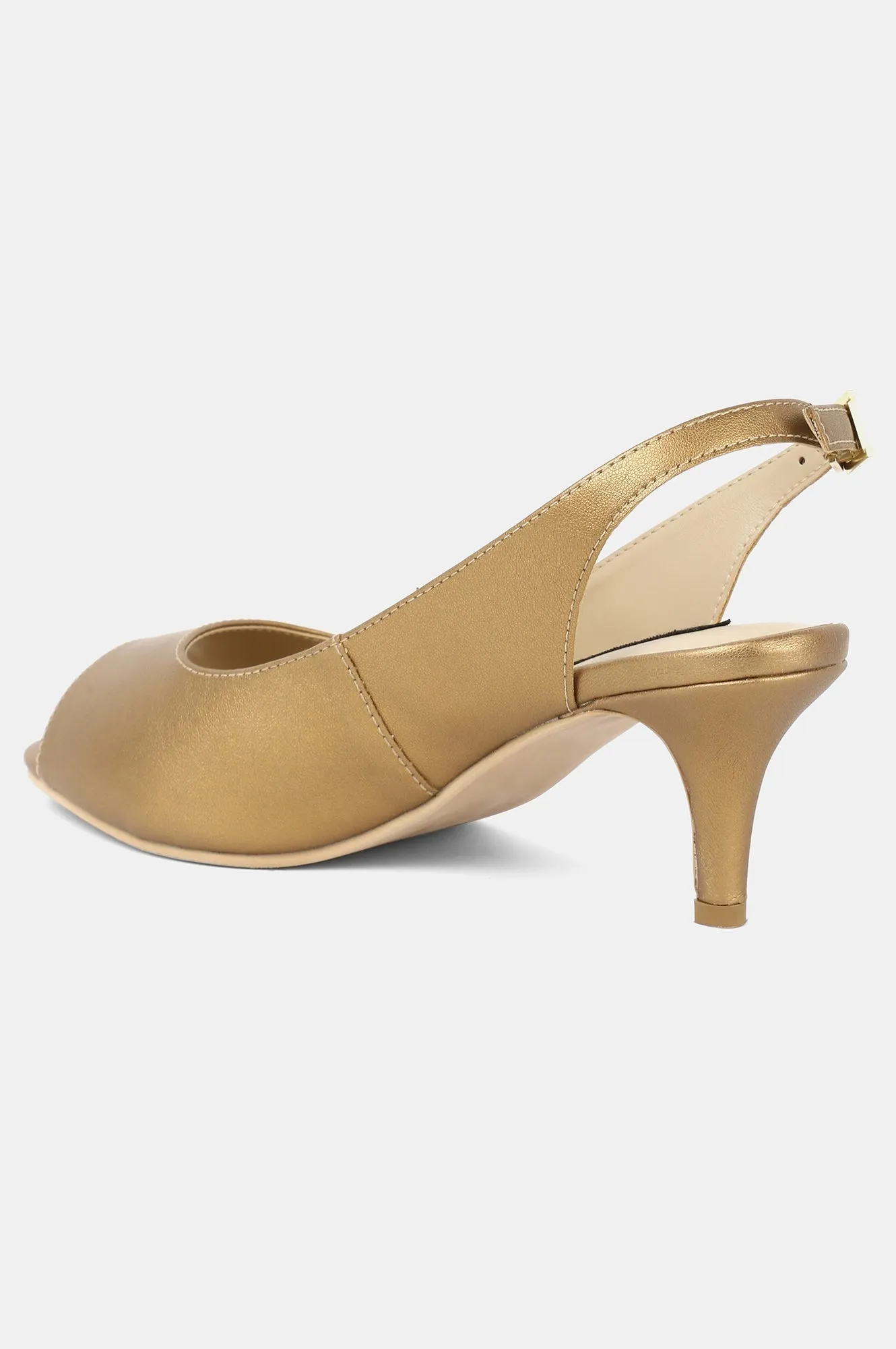 Copper Round Toe Mettalic Stiletto - ZClara