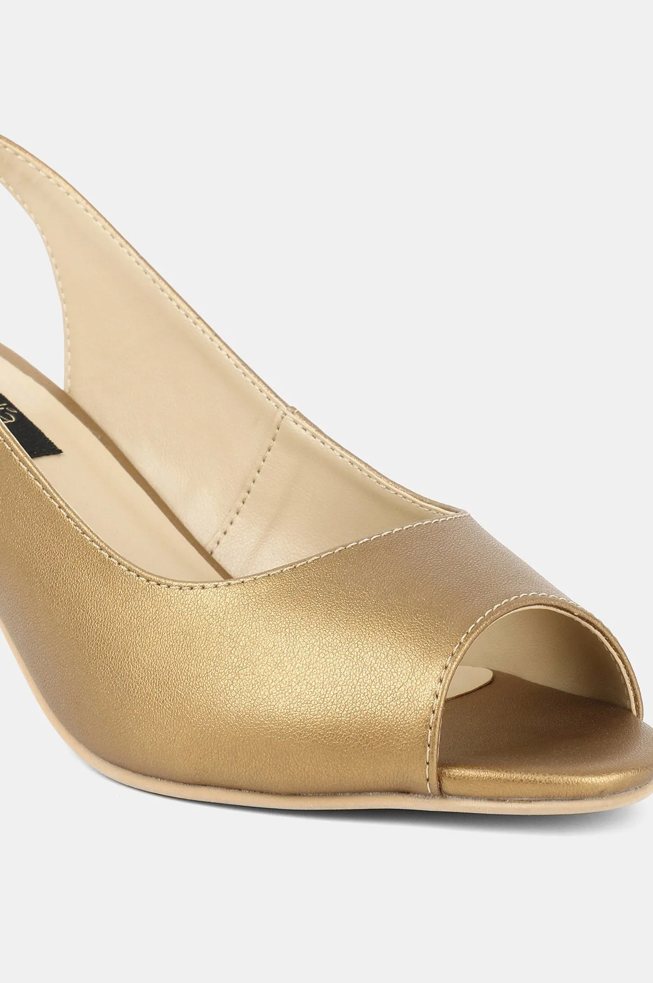 Copper Round Toe Mettalic Stiletto - ZClara