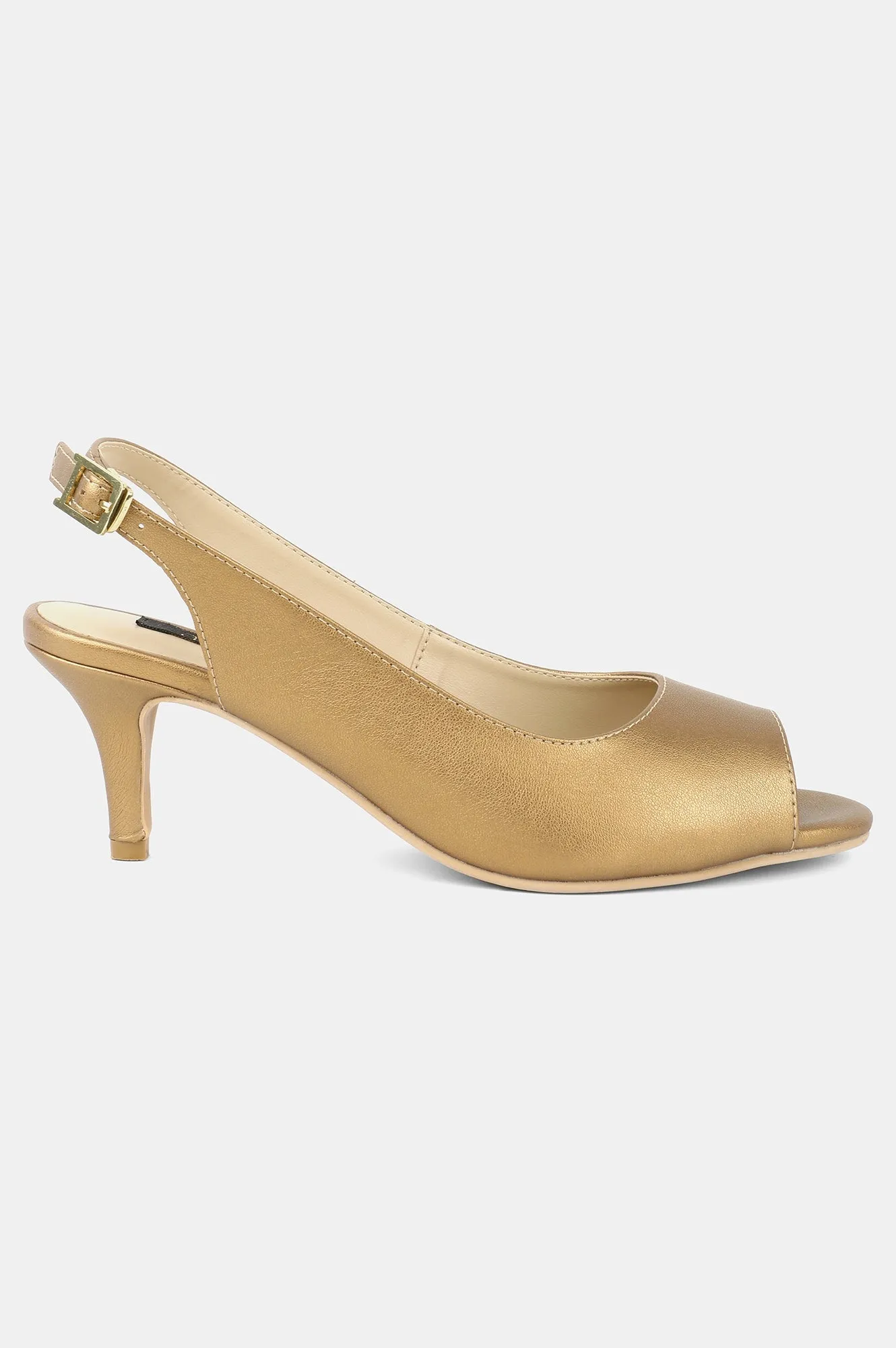 Copper Round Toe Mettalic Stiletto - ZClara