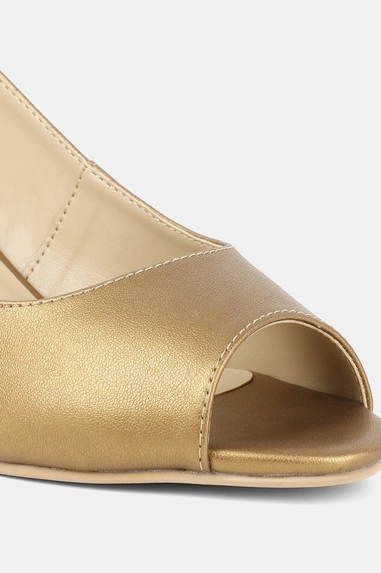 Copper Round Toe Mettalic Stiletto - ZClara