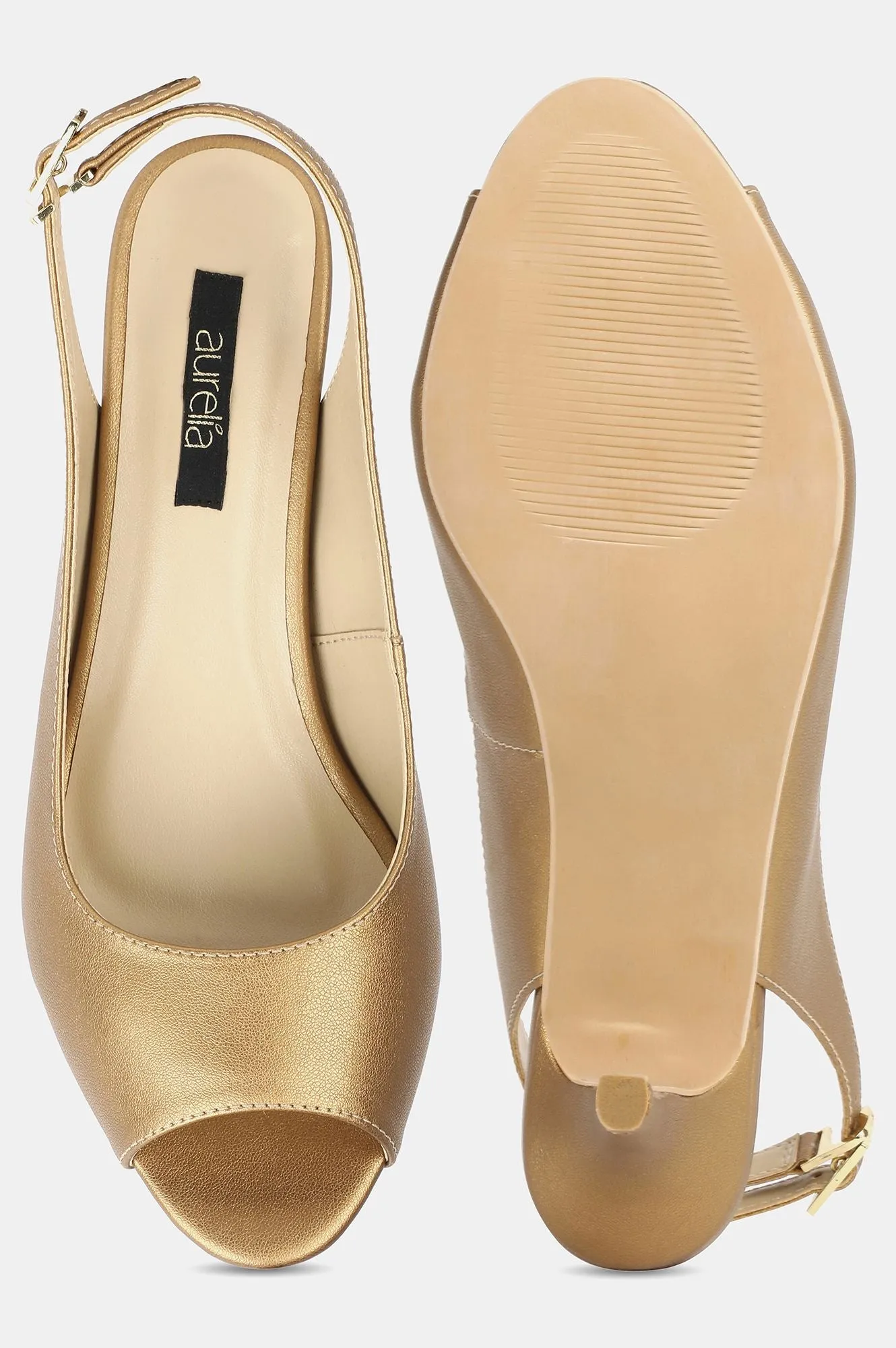 Copper Round Toe Mettalic Stiletto - ZClara