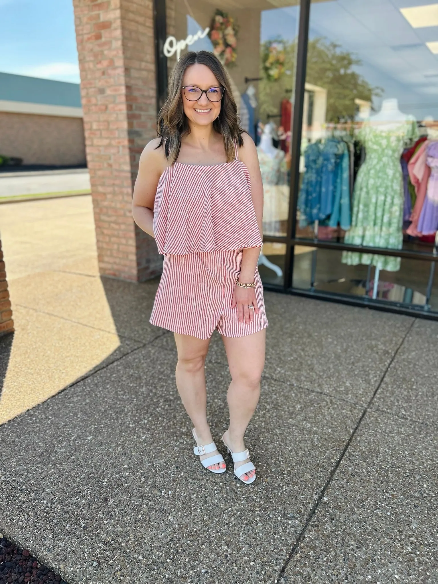 Crimson Coast Sleeveless Romper