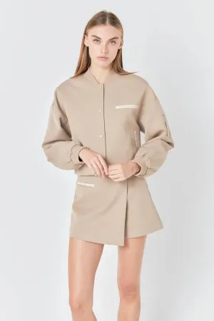 Cropped Bomber Jacket