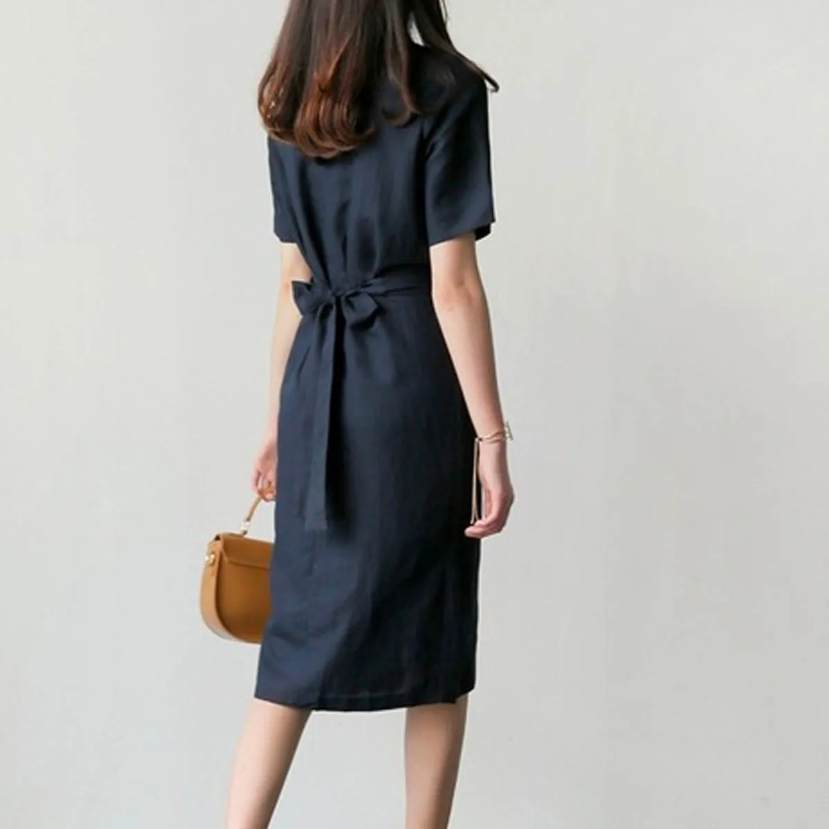 Cross Strap Split Short Sleeve Vacation Maxi Dresses