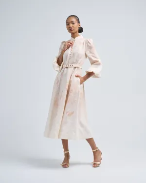 crush buttoned midi dress