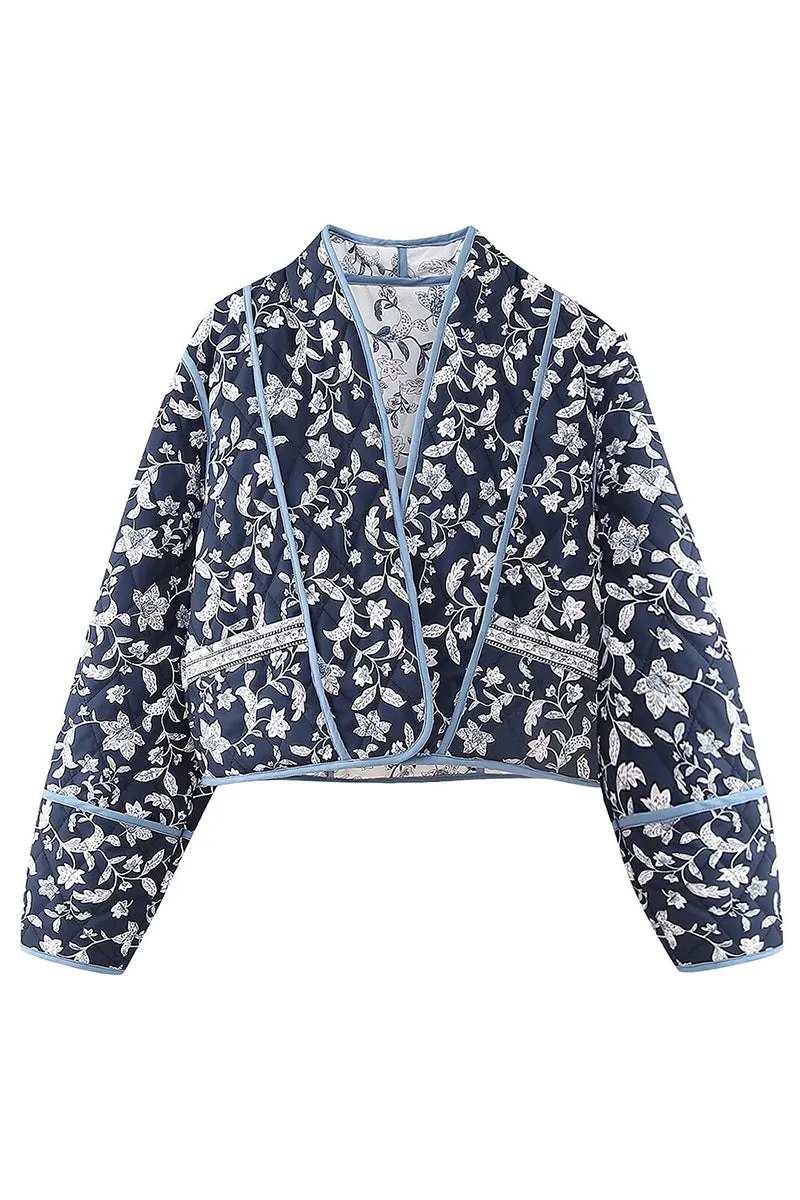CS3380 Floral Quilted Jacket Outerwear