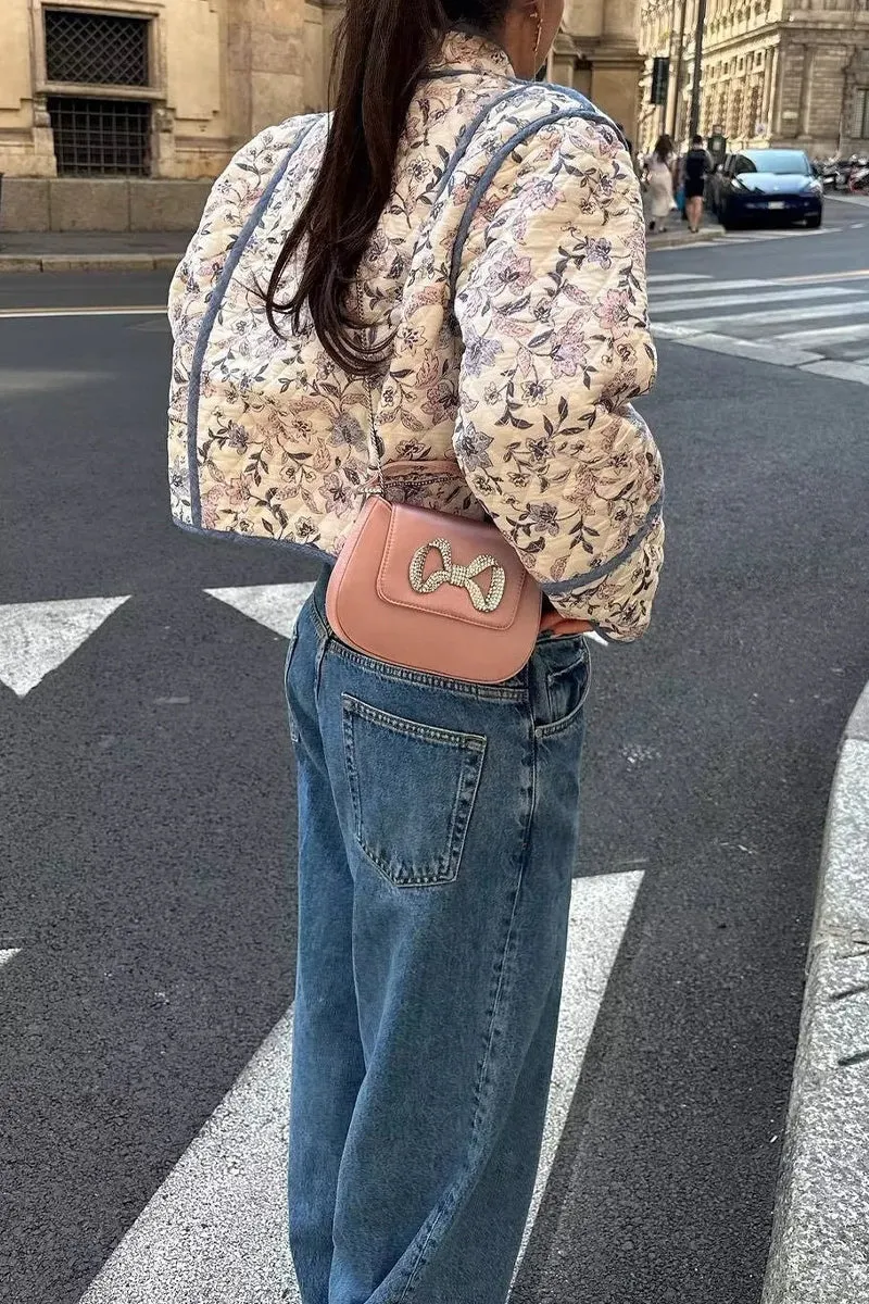 CS3380 Floral Quilted Jacket Outerwear