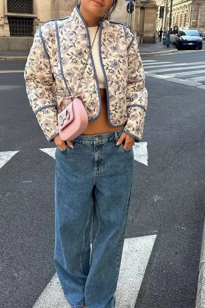 CS3380 Floral Quilted Jacket Outerwear