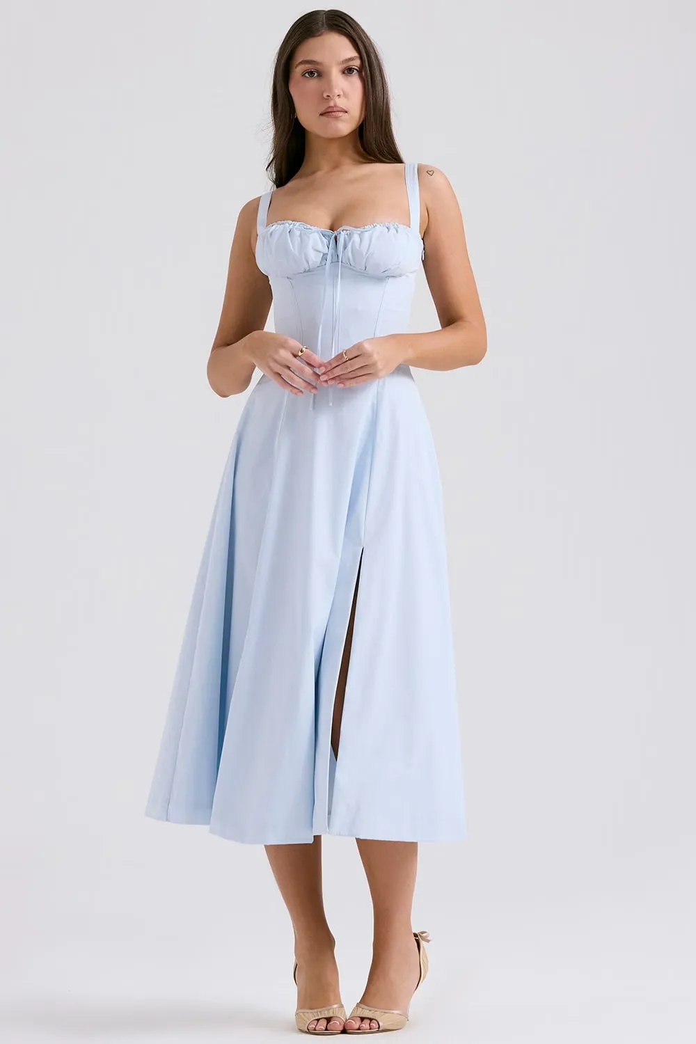 DAHLIA MIDI DRESS - BLUE