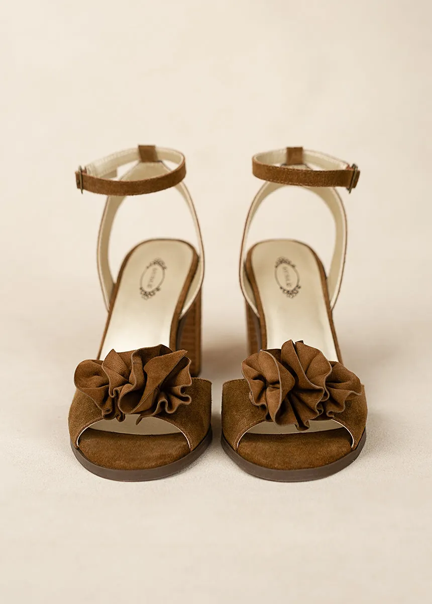 Dane Leather Heel in Nutmeg