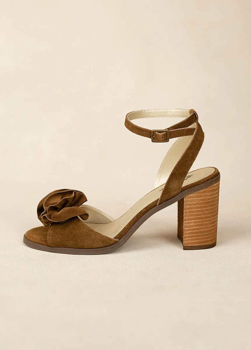 Dane Leather Heel in Nutmeg