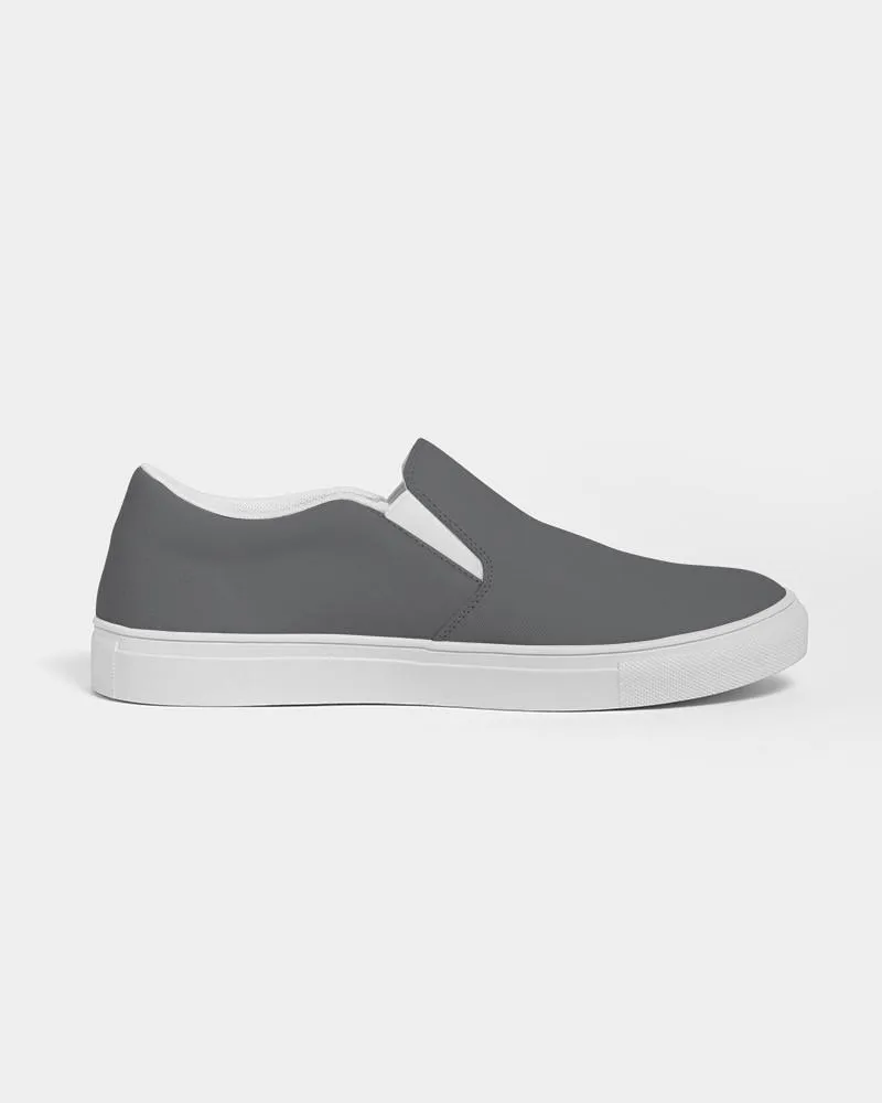 Dark Gray Slip-On Canvas Sneakers | Men's | Dark Pale Gray | C0M0Y0K80