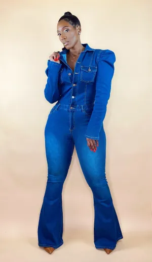 DATE READY DENIM JUMPSUIT (Dark Wash)