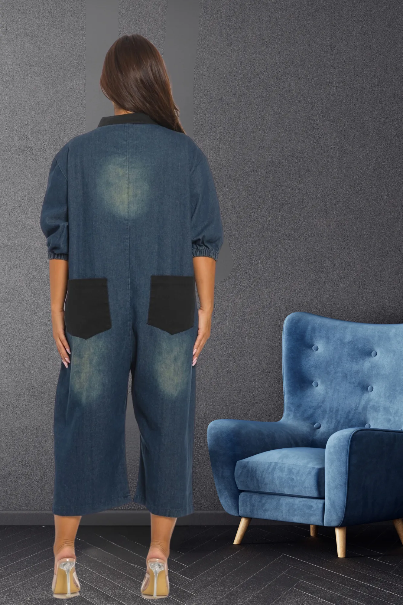 Davina Denim Jumper - Restocked