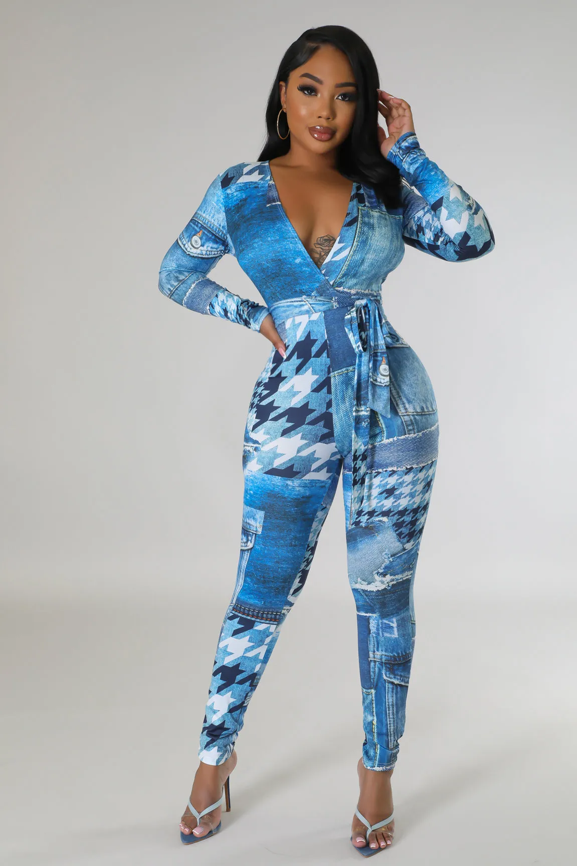 Dayza Denim Jumpsuit Plus