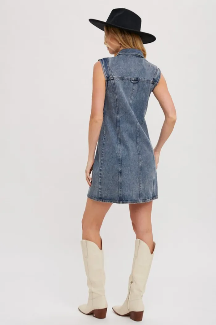 Denim Button Up Dress