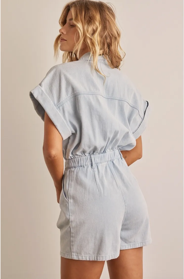 Denim Washed Romper