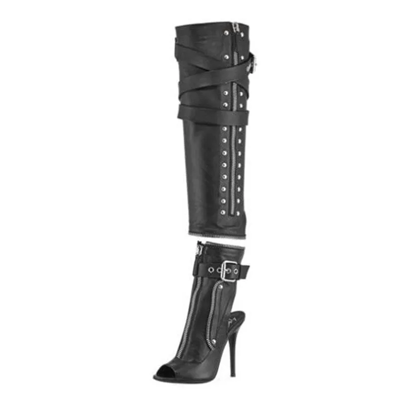Detachable Gladiator Sandals Peep Toe Summer Boots