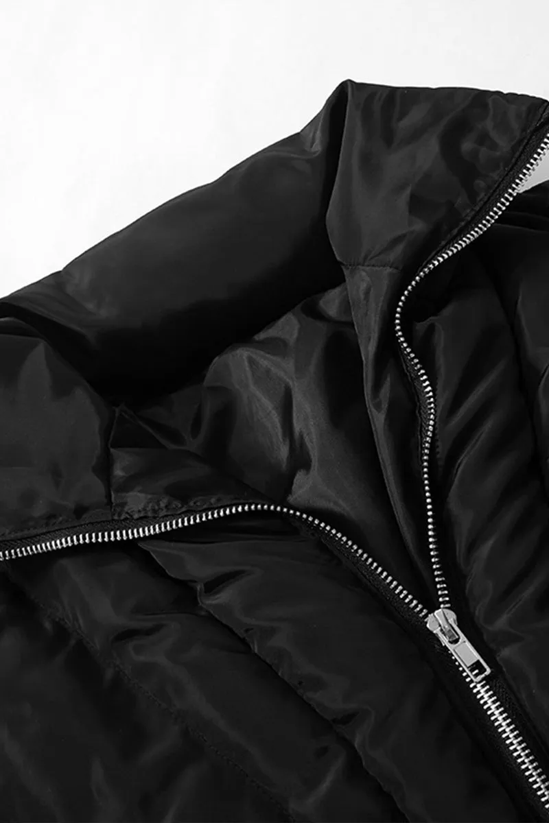DS3149 Puffer Crop Jacket Coat Outerwear