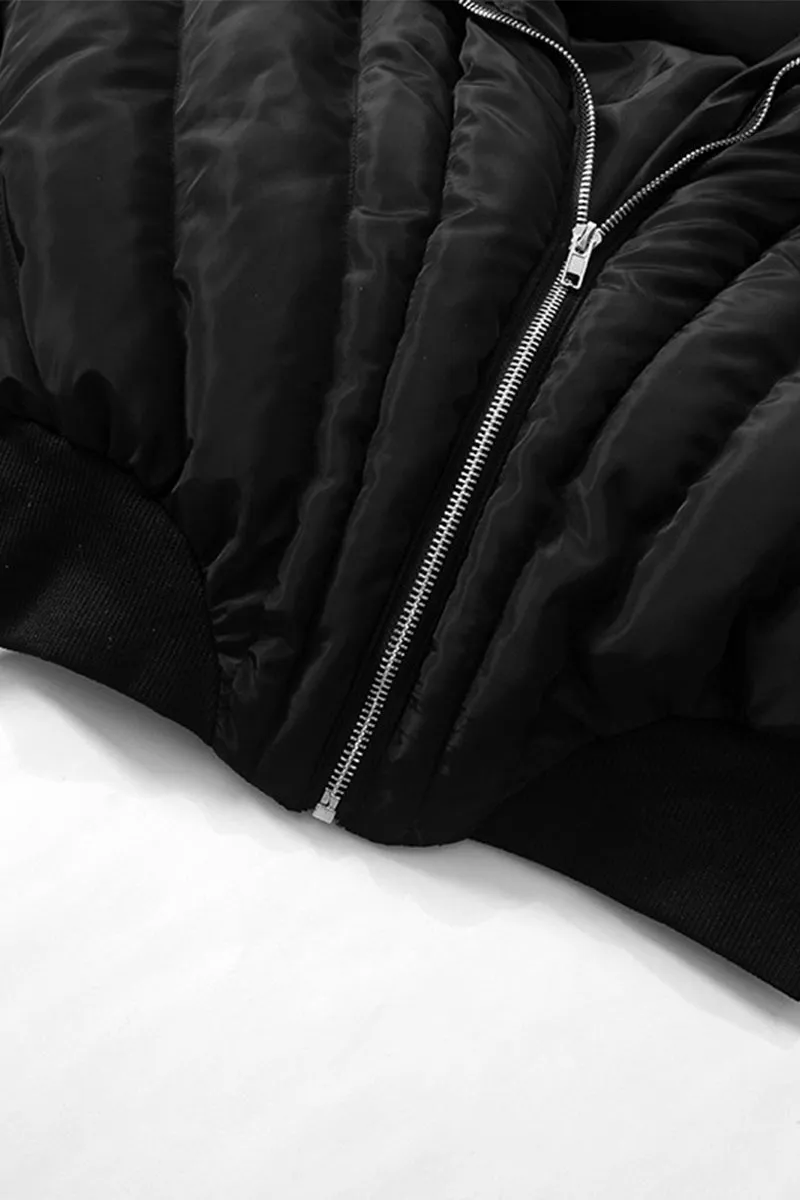 DS3149 Puffer Crop Jacket Coat Outerwear