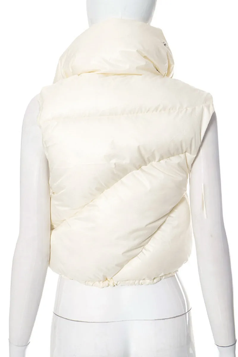 DS3290 Puffer Crop Vest Outerwear