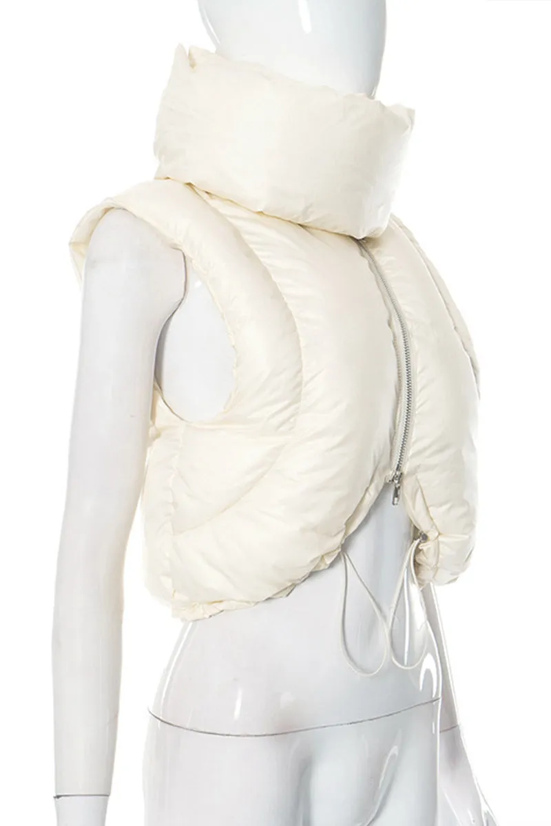 DS3290 Puffer Crop Vest Outerwear