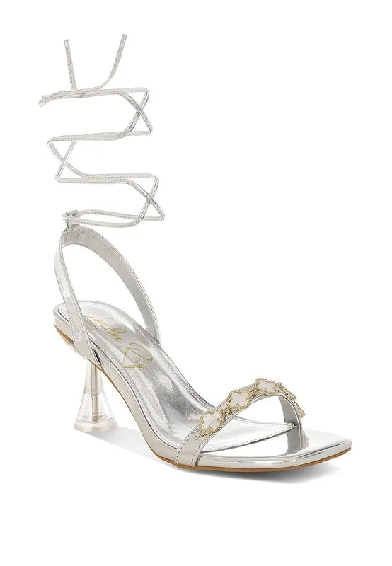 Ebina Charm Detail Spool Heels