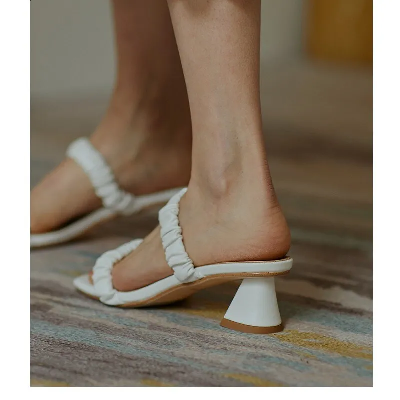 Elegant Women Sandals Slip On High Heels