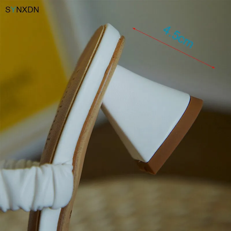 Elegant Women Sandals Slip On High Heels