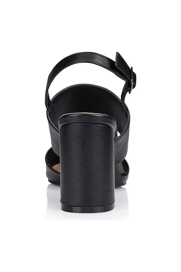 Ena Block Heel Black