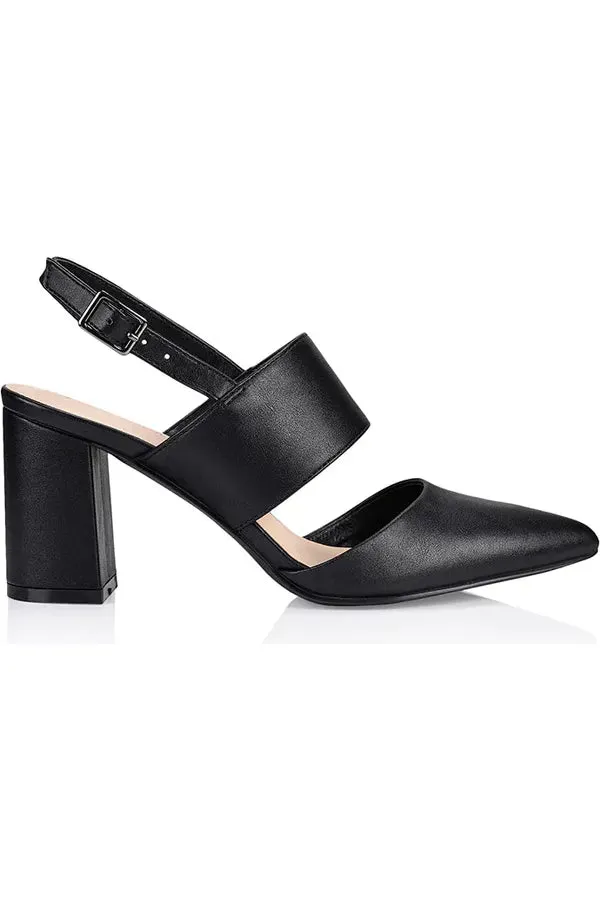 Ena Block Heel Black