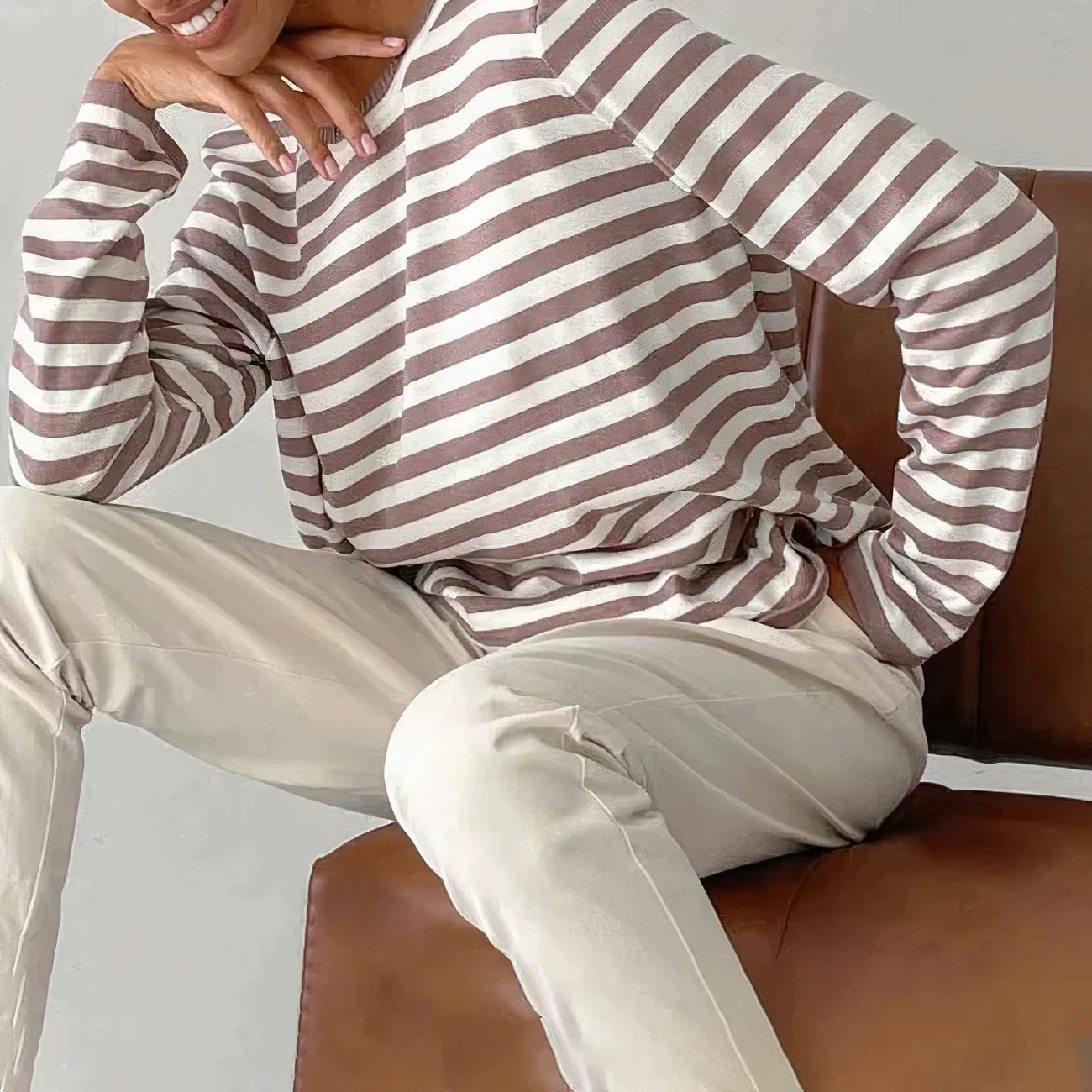 Eugenia® | Long Sleeve Knit Shirt