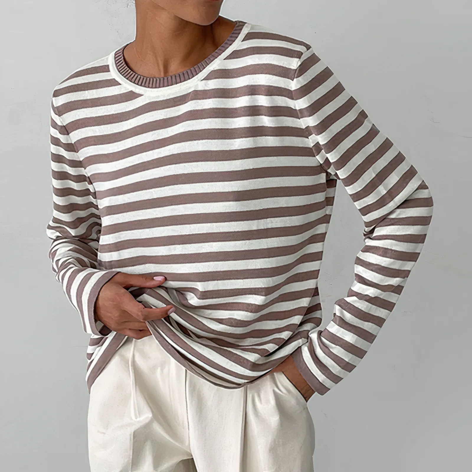 Eugenia® | Long Sleeve Knit Shirt