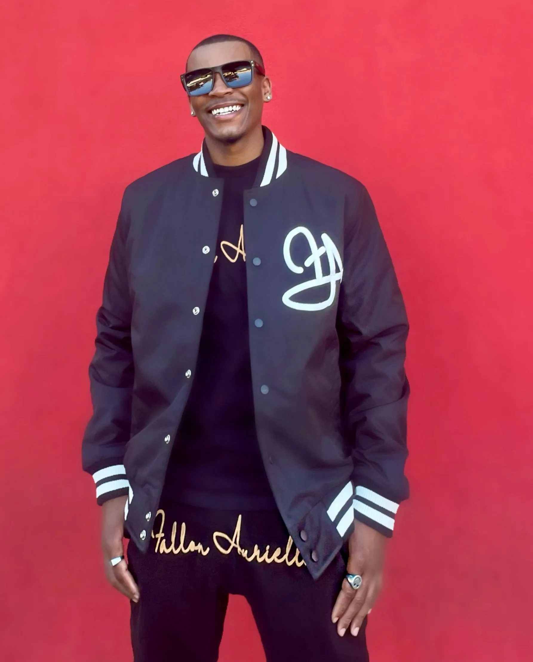 Fallon Aurielle Unisex Signature Classic FASlay Gang Bomber Jacket (Black & White)