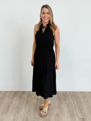 Farrah Midi Dress in Black