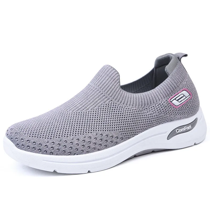 Fashionable and Breathable Knitted Slip-On Sneakers