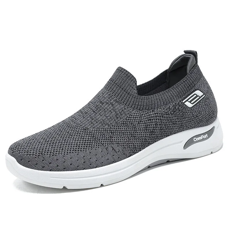 Fashionable and Breathable Knitted Slip-On Sneakers
