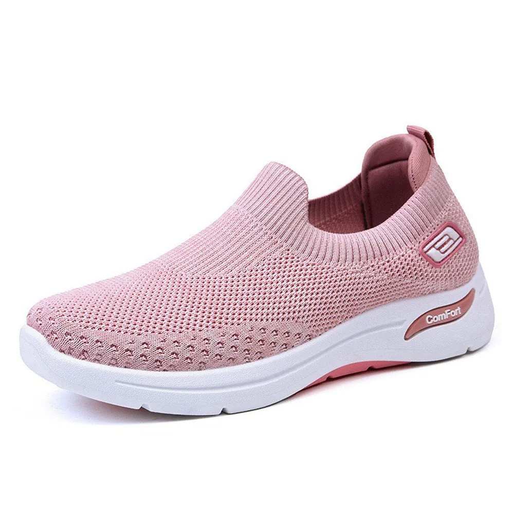 Fashionable and Breathable Knitted Slip-On Sneakers