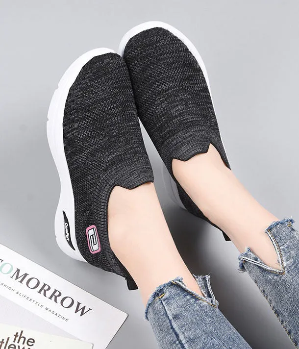 Fashionable and Breathable Knitted Slip-On Sneakers
